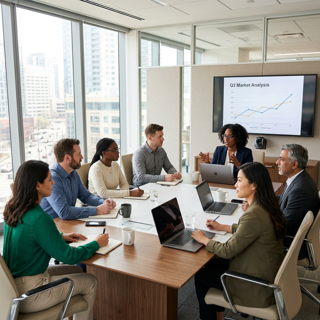 Boardroom safety audit discussion
