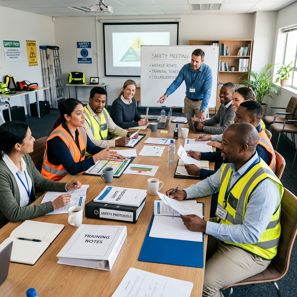 Safety training briefing